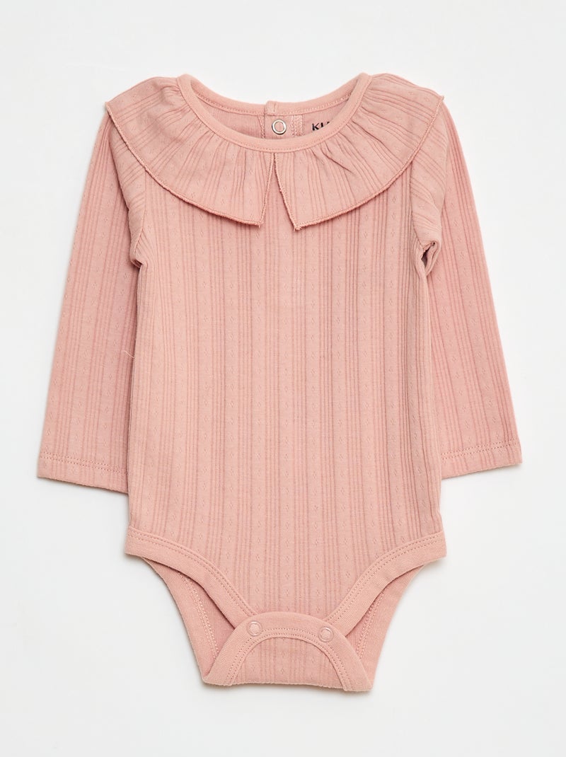 2-Pack Pointelle Knit Bodysuits White - Kiabi