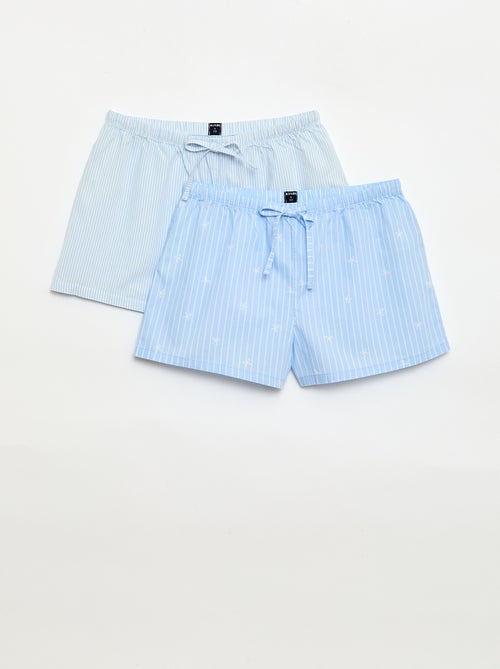 2-Pack Poplin Shorts with Cotton Drawstring - Kiabi