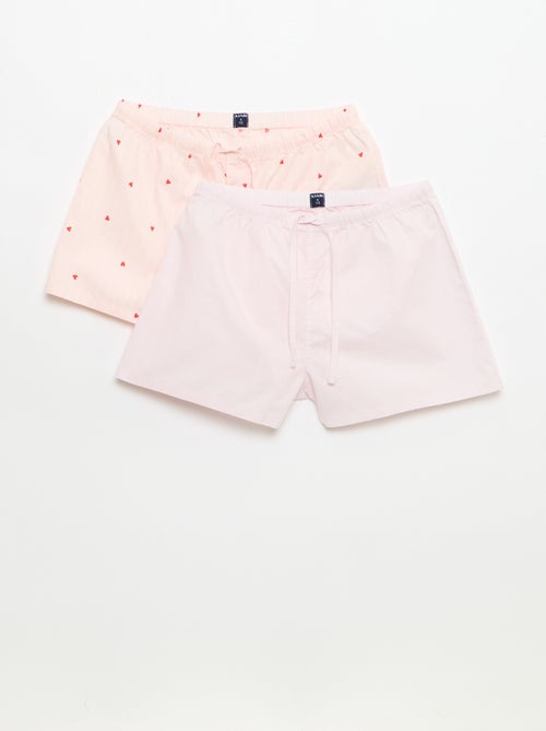 2-Pack Poplin Shorts with Cotton Drawstring - Kiabi