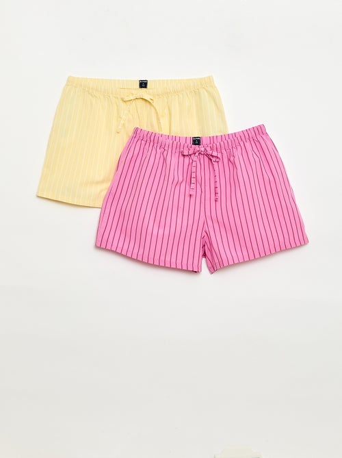2-Pack Poplin Shorts with Cotton Drawstring - Kiabi