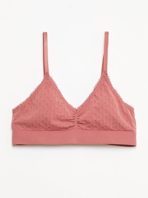 2-Pack Quilted Mesh Bralettes - Kiabi