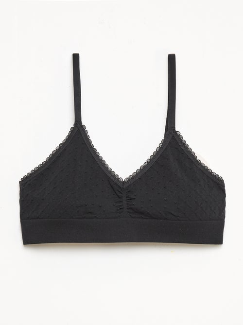2-Pack Quilted Mesh Bralettes - Kiabi
