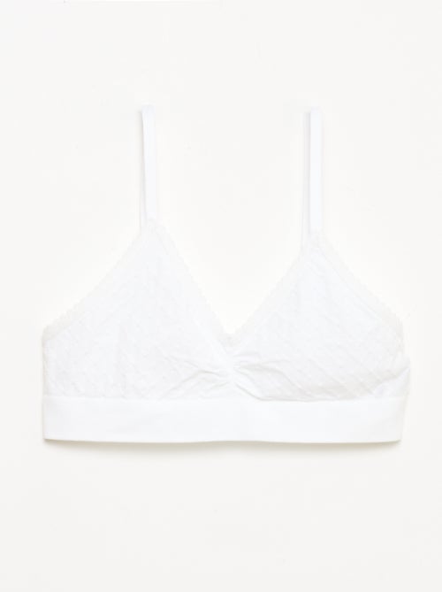 2-Pack Quilted Mesh Bralettes - Kiabi