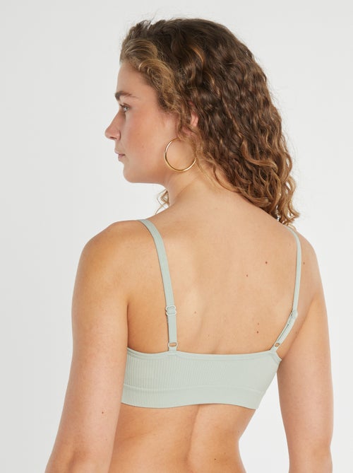 2-Pack Ribbed Bralettes - Kiabi