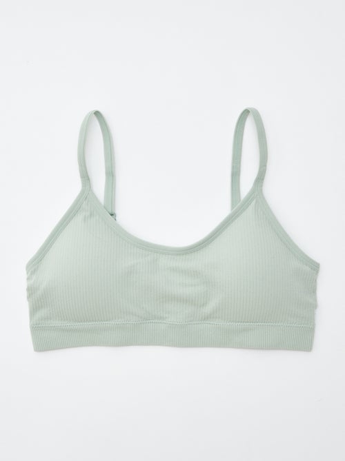 2-Pack Ribbed Bralettes - Kiabi