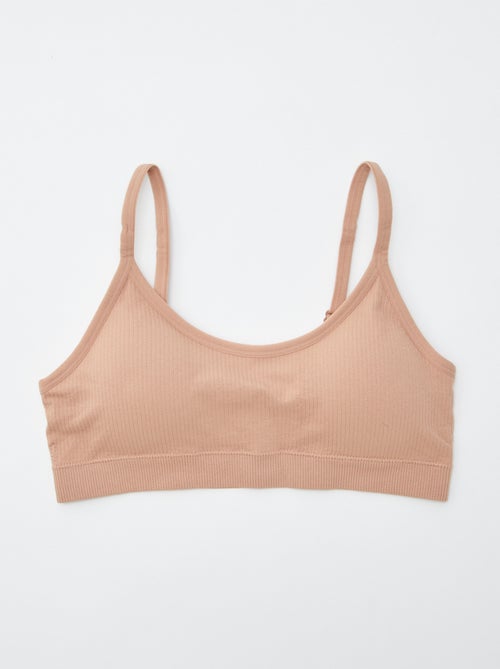 2-Pack Ribbed Bralettes - Kiabi