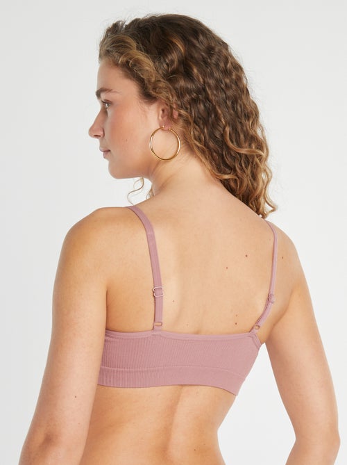2-Pack Ribbed Bralettes - Kiabi