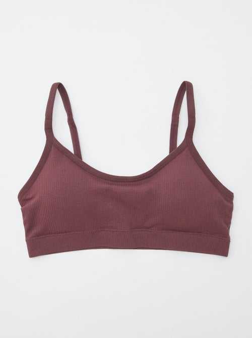 2-Pack Ribbed Bralettes - Kiabi