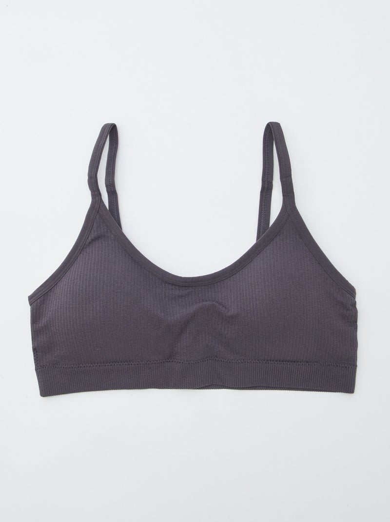 2-Pack Ribbed Bralettes PURPLE - Kiabi