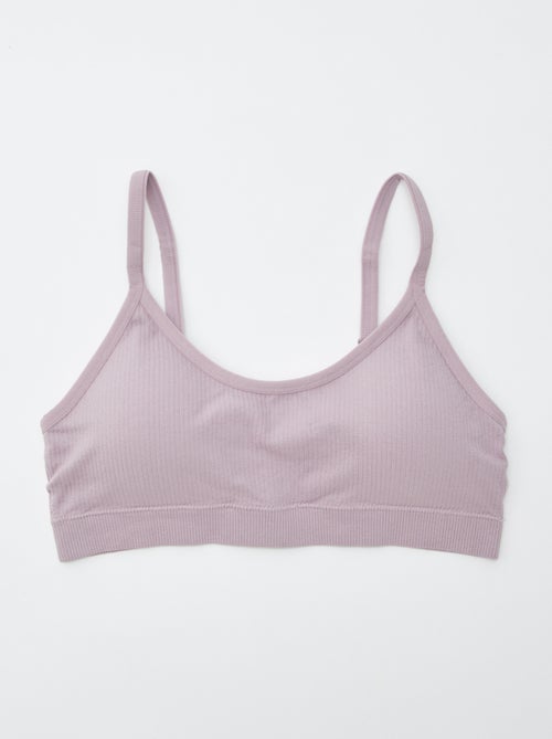 2-Pack Ribbed Bralettes - Kiabi