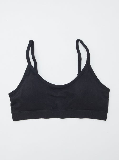 2-Pack Ribbed Bralettes - Kiabi