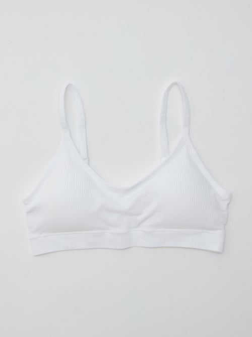 2-Pack Ribbed Bralettes - Kiabi