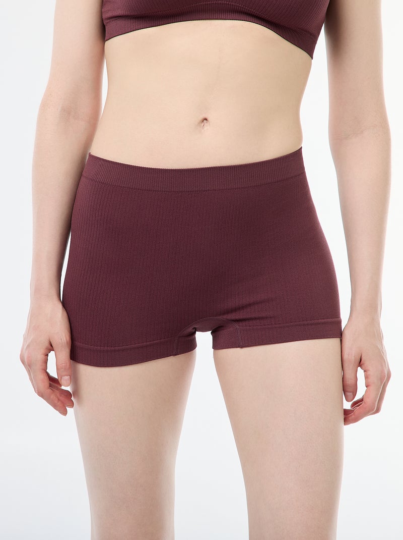 2-Pack Ribbed Knit Shorties Pink - Kiabi