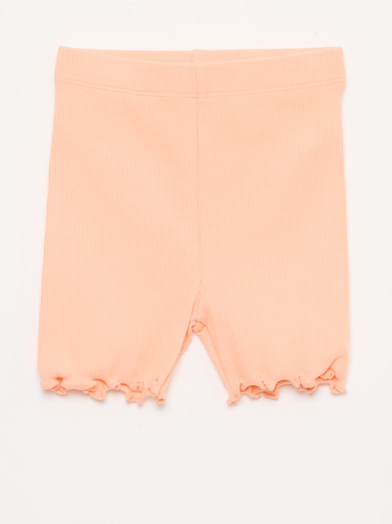 2-Pack Ribbed Leggings Orange - Kiabi