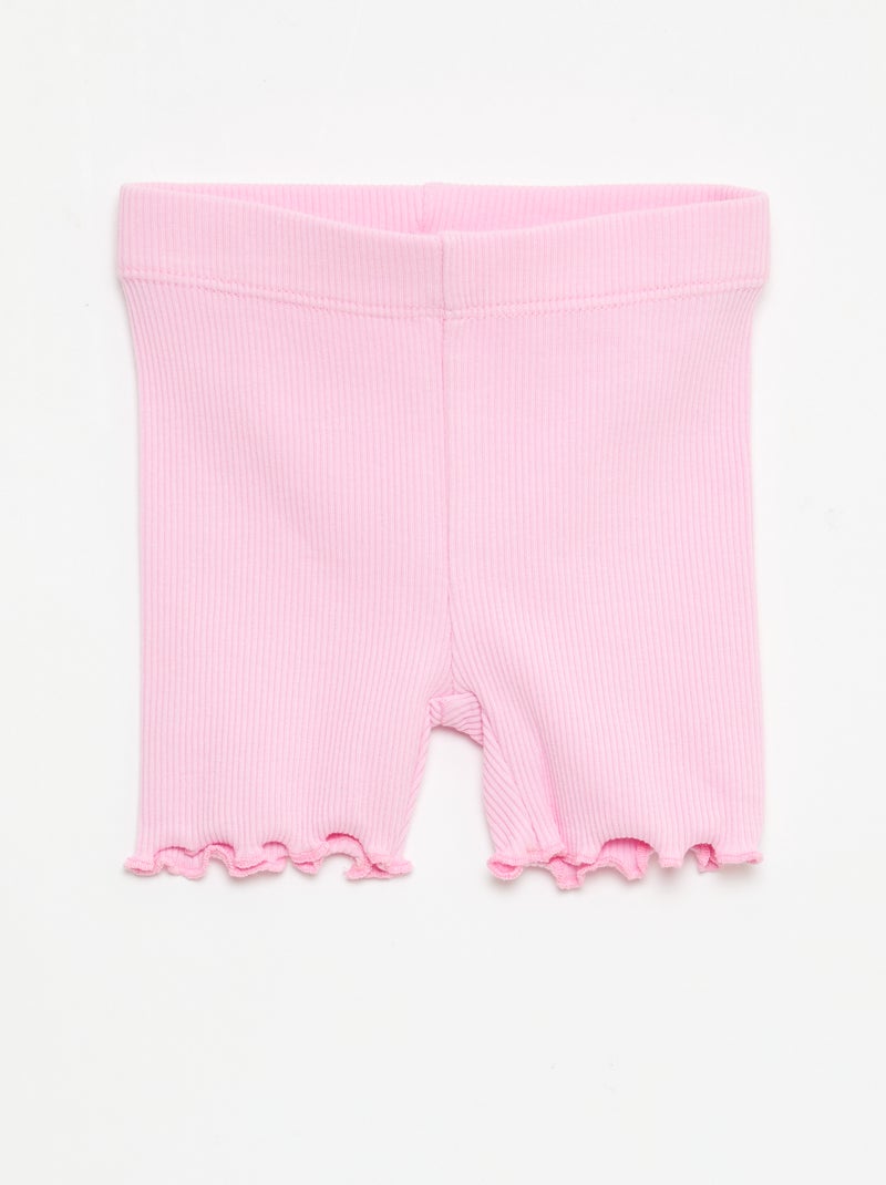 2-Pack Ribbed Leggings Purple - Kiabi
