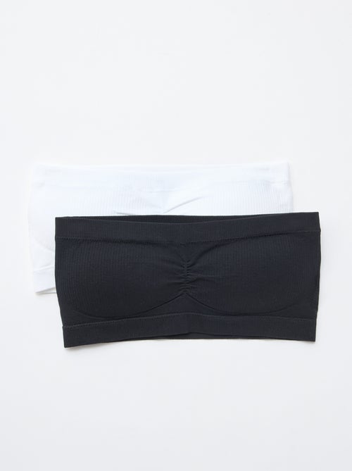2-Pack Seamless Rib Bandeau Bras - Kiabi