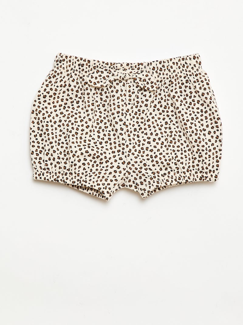 2-pack shorts with decorative bows Beige - Kiabi