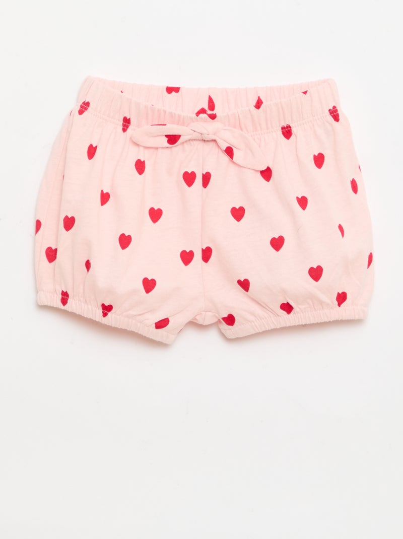 2-pack shorts with decorative bows Pink - Kiabi