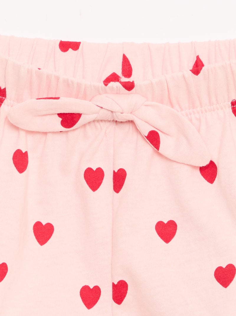 2-pack shorts with decorative bows Pink - Kiabi