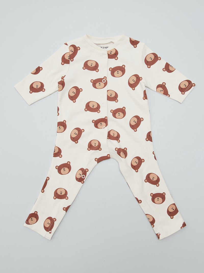 2-pack sleepsuts with full opening - easy-dressing collection AO_BEAR - Kiabi