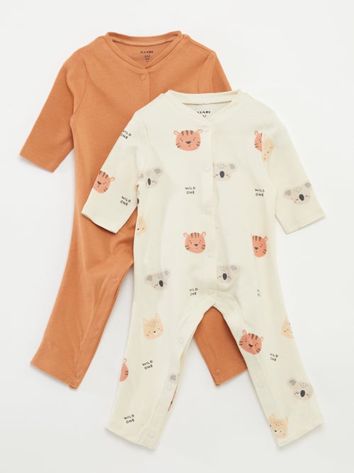 2-pack sleepsuts with full opening - easy-dressing collection - Kiabi