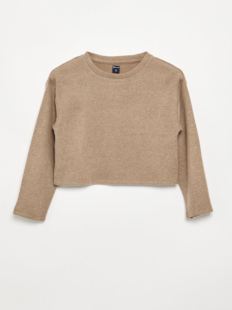 2-Pack Soft Knit T-shirts Beige - Kiabi