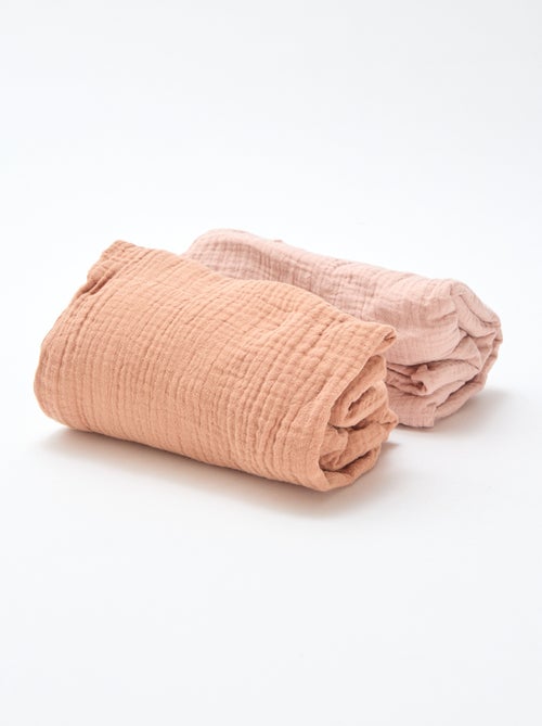2-Pack Soft Muslin Fitted Sheets - Kiabi