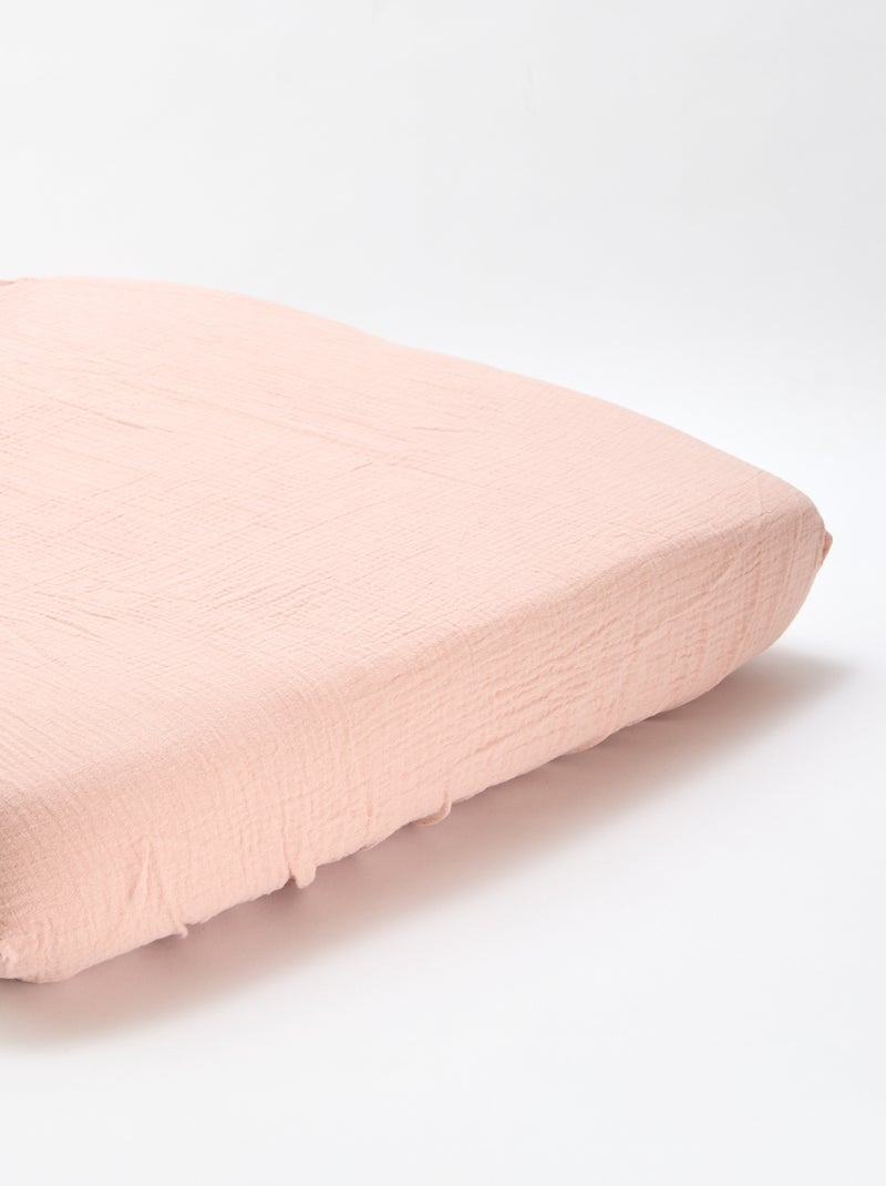 2-Pack Soft Muslin Fitted Sheets Pink - Kiabi