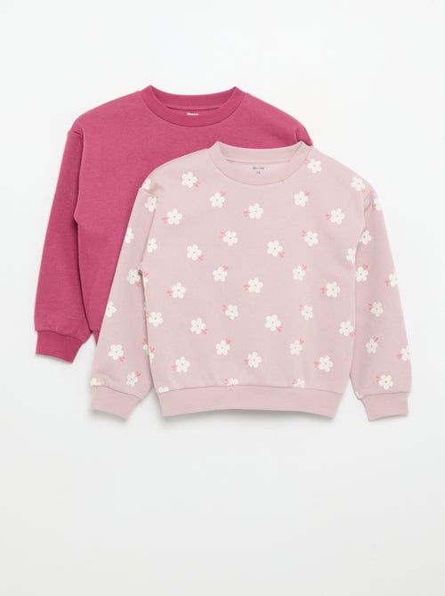 2-Pack Sweatshirts: 1 Plain, 1 All-Over Print - Kiabi