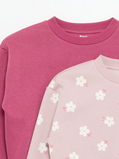 2-Pack Sweatshirts: 1 Plain, 1 All-Over Print - Kiabi