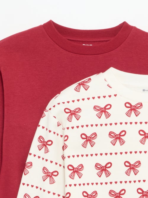 2-Pack Sweatshirts: 1 Plain, 1 All-Over Print - Kiabi