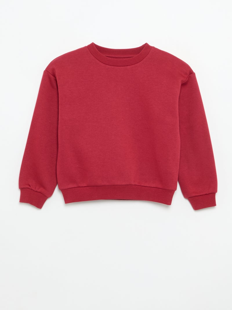 2-Pack Sweatshirts: 1 Plain, 1 All-Over Print Red - Kiabi
