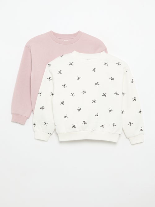 2-Pack Sweatshirts: 1 Plain, 1 All-Over Print - Kiabi