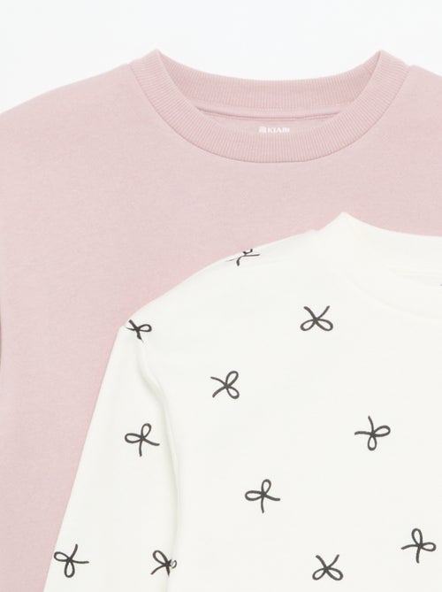 2-Pack Sweatshirts: 1 Plain, 1 All-Over Print - Kiabi