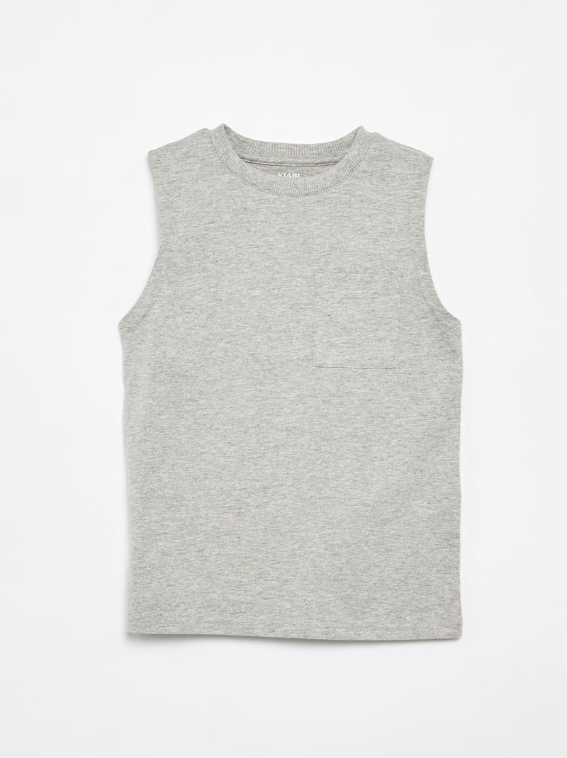 2-Pack Tank Tops with Chest Pocket Blue - Kiabi