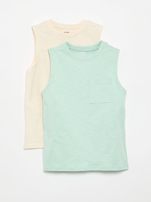 2-Pack Tank Tops with Chest Pocket - Kiabi