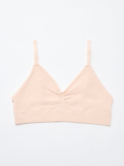 2-Pack Textured Knit Bralettes - Kiabi