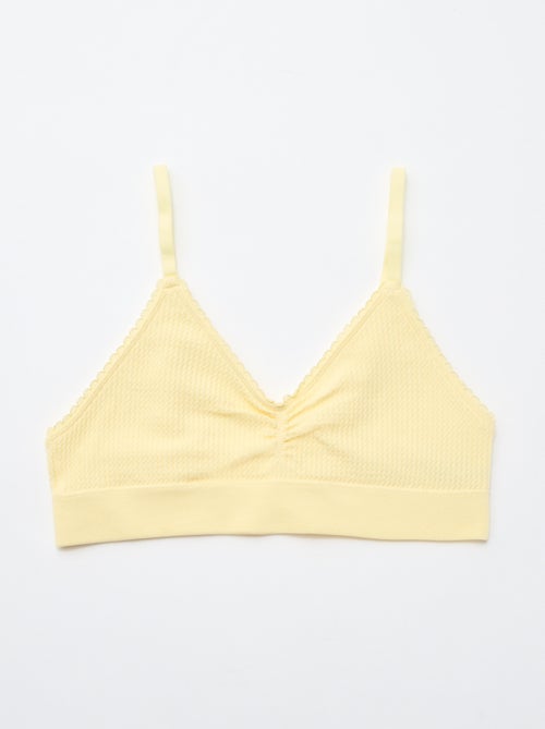 2-Pack Textured Knit Bralettes - Kiabi