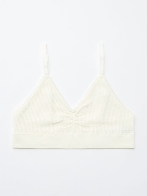 2-Pack Textured Knit Bralettes - Kiabi