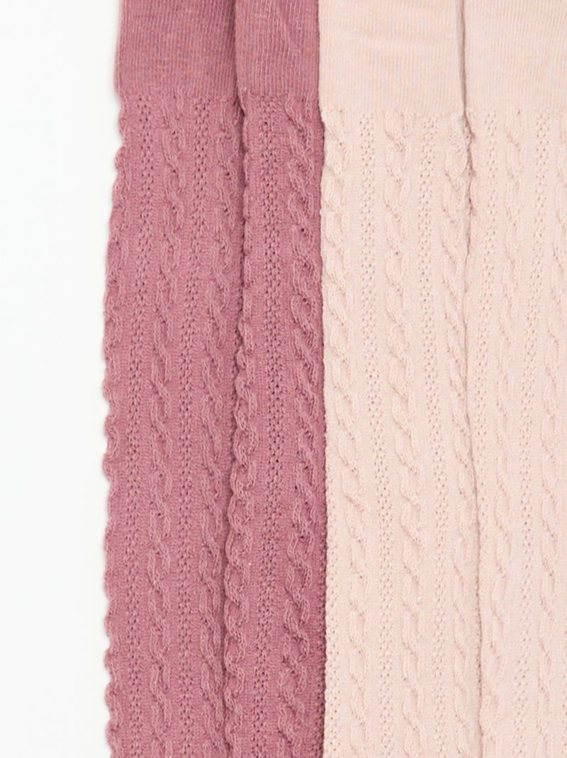 2-Pack Tights Pink - Kiabi