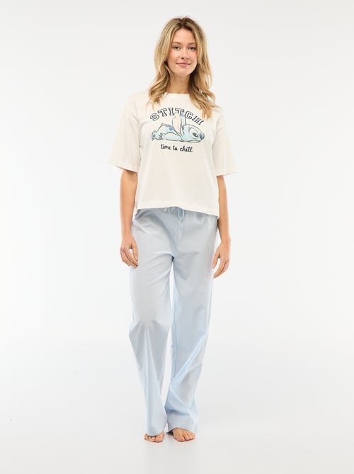 2-Piece 'Angel' Poplin T-Shirt and Pants Pajama Set - Kiabi