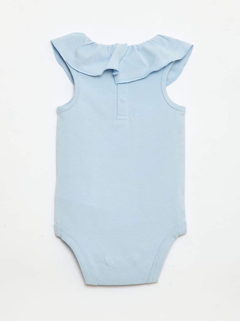 2-piece bodysuit + bloomers set Blue - Kiabi