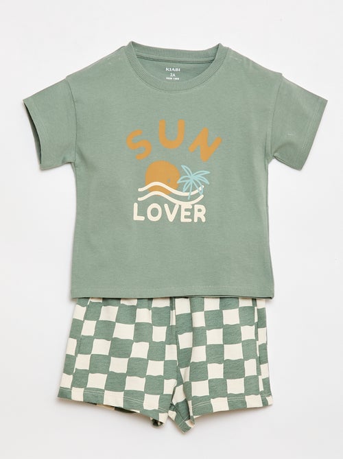 2-piece cotton set T-shirt + shorts - Kiabi