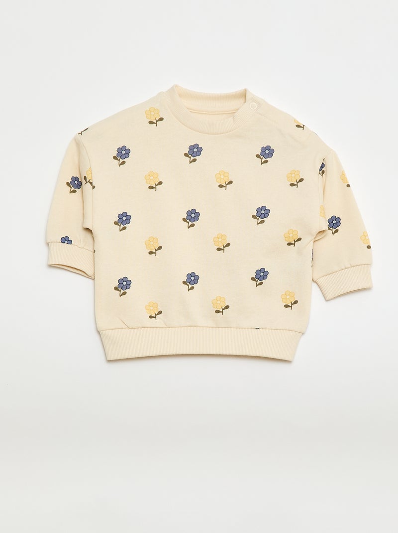 2-Piece Cotton Sweater + Pants Set Yellow - Kiabi