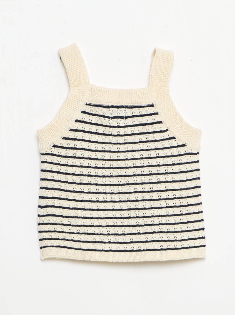 2-piece crochet shorts and T-shirt set Blue - Kiabi