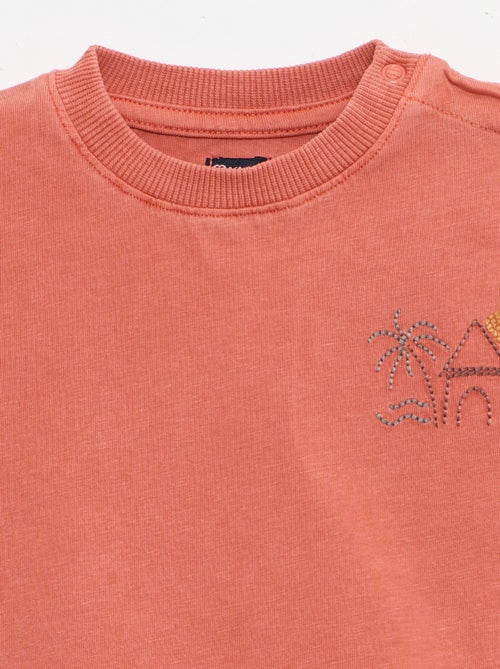 2-Piece Embroidered T-shirt and Shorts Set - Kiabi