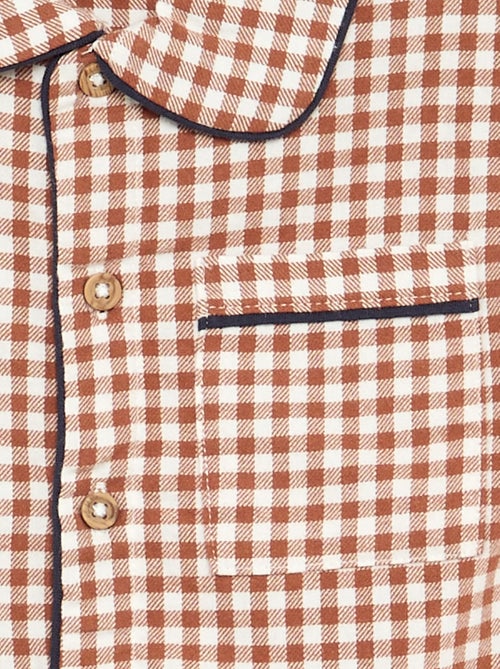 2-piece flannel pajamas - Button-up top + pants - Kiabi