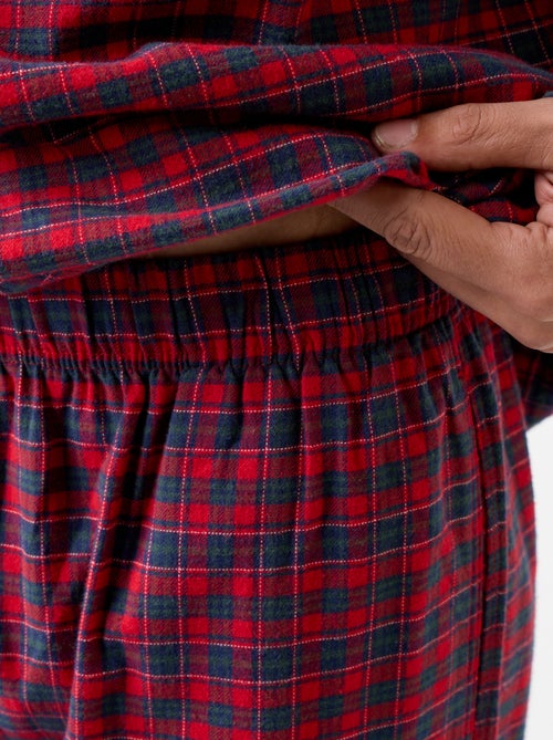 2-piece flannel pyjama shirt and trousers set - Kiabi
