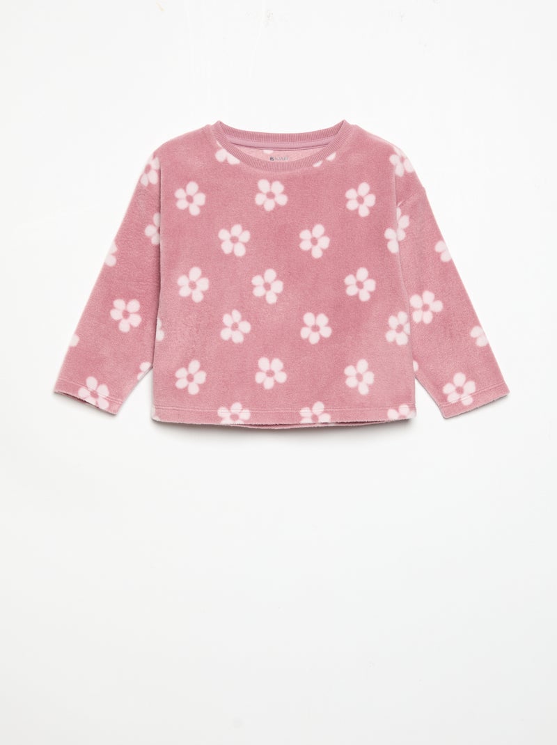 2-piece fleece pyjamas Pink - Kiabi