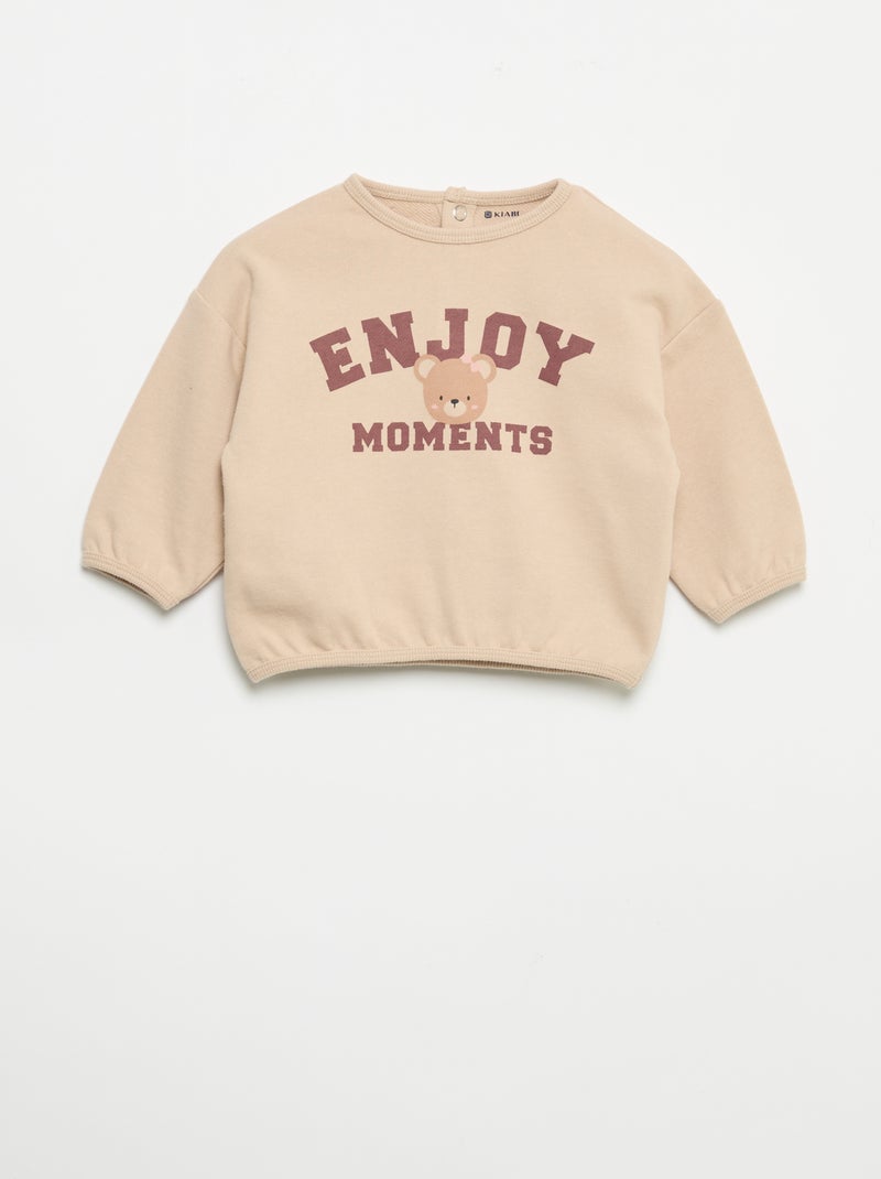 2-piece fleece set Beige - Kiabi